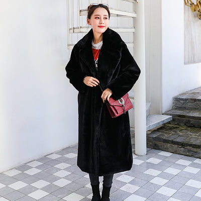 Abrigo Largo de Cashmere y Algodón con Detalles de Pelaje para Mujer - Image 26