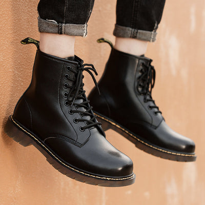 Botas Martin de Cuero Genuino Estilo Británico para Hombre