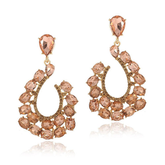 Aretes de Cristal para Mujer Aleación de Zinc Estilo Europeo Americano - Image 9
