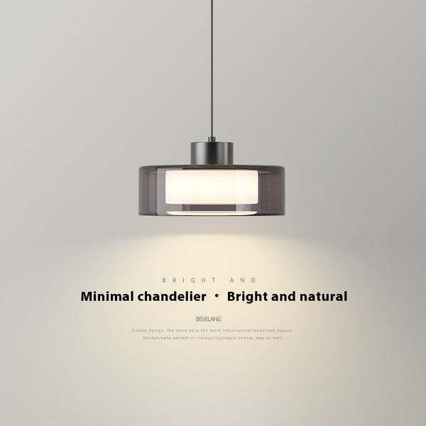 Lámpara de Techo Dormitorio Cobre Moderno Minimalista con Cristal