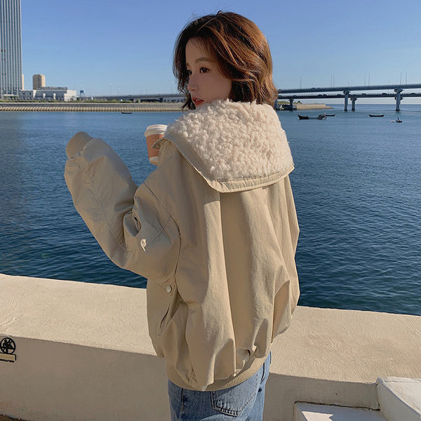 Abrigo de Lana Merino con Forro Polar para Mujer