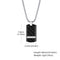 Colar de Titânio e Fibra de Carbono Masculino Tipo Dog Tag Militar Pingente em Branco 2086Style