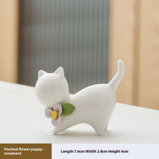 Juego de Ceremonia de Té Felino en Cerámica - Image 19