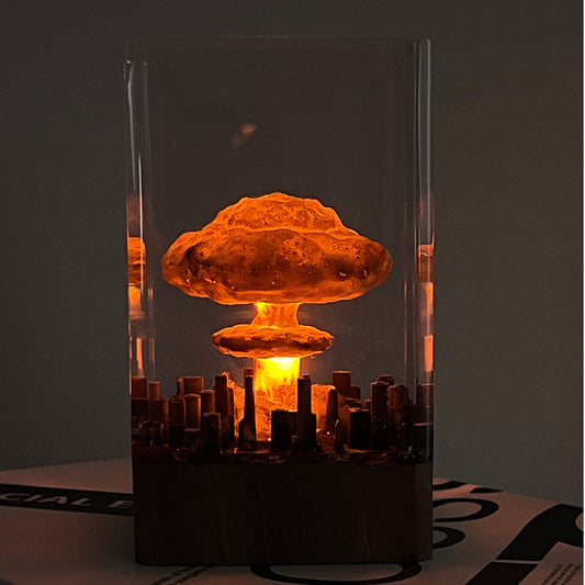 Lámpara Nocturna Decorativa Explosión Atómica - Artesanía en Resina - Image 2