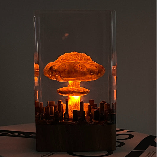 Lámpara Nocturna Decorativa Explosión Atómica - Artesanía en Resina - Image 2