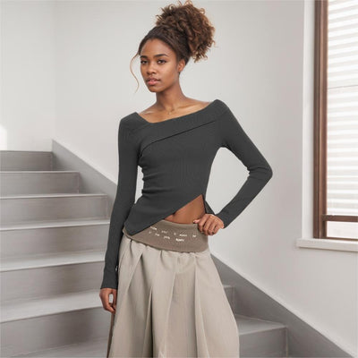 Blusa Manga Larga Mujer Otoño Invierno Ajustada Elegante Estilo Coreano - Image 4