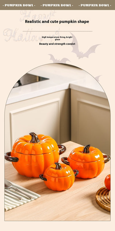 Sopera de Cerámica Decorativa Calabaza con Tapa - Image 25