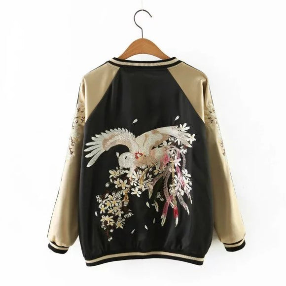 Chaqueta Béisbol Phoenix Bordada Mujer Corte Holgado