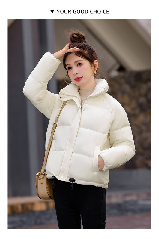 Chaqueta Corta Acolchada con Cuello Alto para Mujer - Invierno - Image 3
