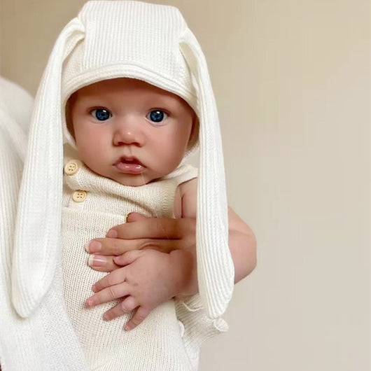 Gorro Infantil de Algodón Waffle con Orejas de Conejo