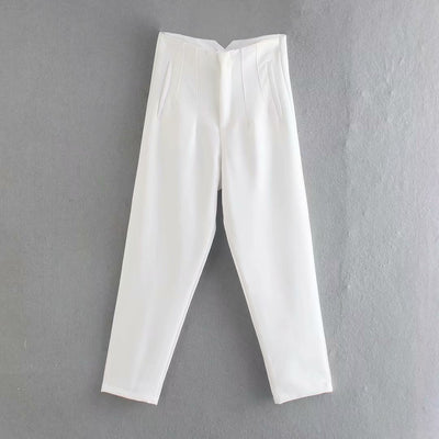 Pantalón Harem Casual de Cintura Alta con Detalle de Siete Colores - Image 24