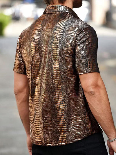 Camisa Casual Retro para Hombre con Cuello Solapa - Image 11