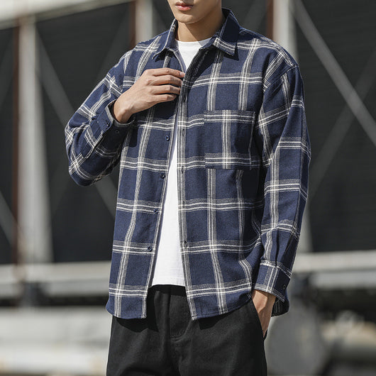 Camisa a Cuadros Hombre Talla Grande Corte Relajado - Image 9