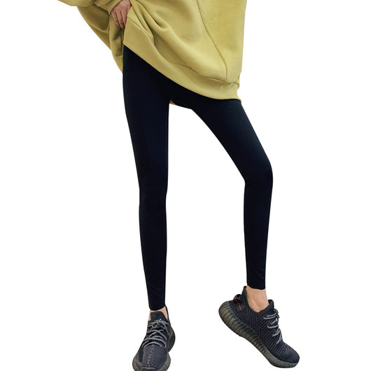 Leggings de Piel de Tiburón Negro para Mujer - Ropa de Otoño - Image 4
