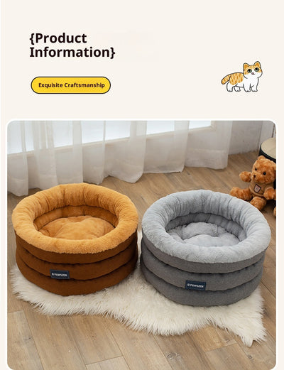 Cama Redonda para Mascotas Acolchada Invierno Tamaño Grande - Image 20
