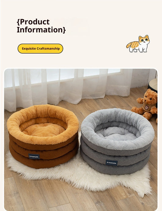 Cama Redonda para Mascotas Acolchada Invierno Tamaño Grande - Image 20