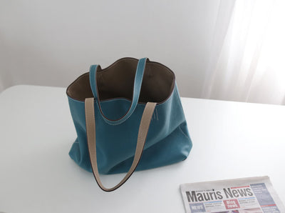 Bolso Grande de Cuero Genuino Doble Cara para Mujer - Image 12