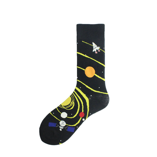 Calcetines de Algodón Estilo Universo Alien para Hombre - Image 28