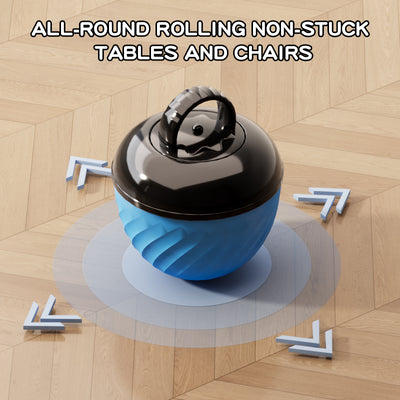 Red and black smart interactive pet toy ball with a textured swirl pattern and an attached red rope. - Image 8