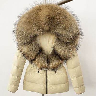 Chaqueta Acolchada Corta Ajustada para Mujer con Forro de Piel - Image 72