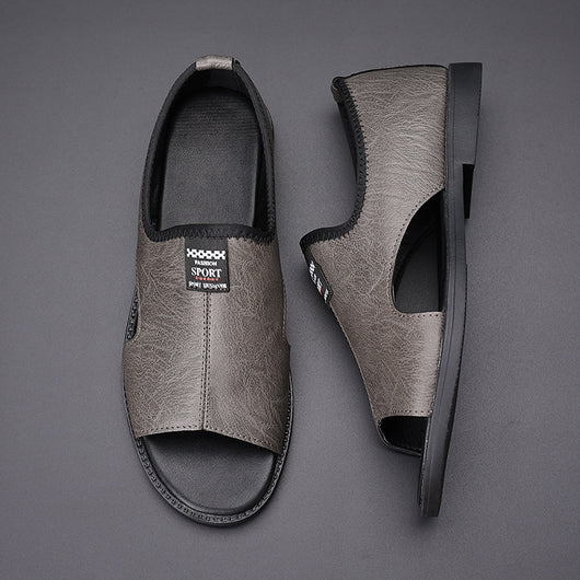 Sandalias Casuales de Cuero Roman para Hombre - Suela Antideslizante - Image 13