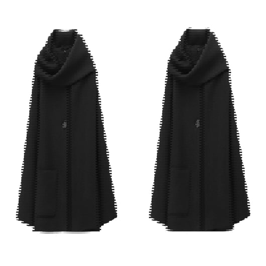 Abrigo Capa Estilo Francés con Diseño Tejido para Mujer - Image 5