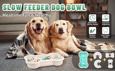 Comedero Lento Antiasfixia para Perros Grandes - Puzzle Interactivo para Alimento Seco y Húmedo - Image 12