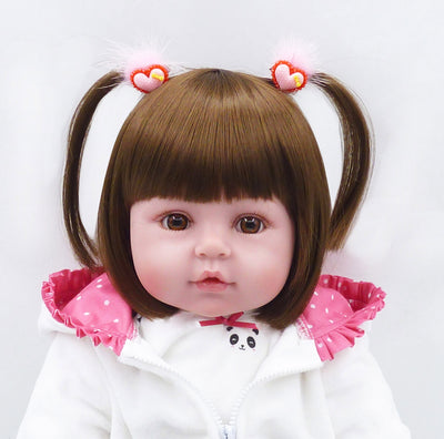 Muñeca Bebé Panda Reborn de Vinilo Suave con Ropa - Juguete Infantil - Image 6