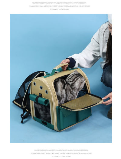 Mochila Transportadora Extensible para Mascotas - Capacidad Grande para Perros y Gatos - Image 21