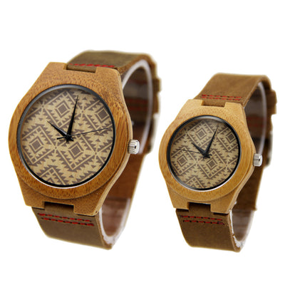 Reloj de Cuero Bambú Elegancia Profesional - Image 4