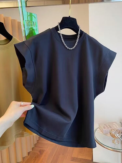 Blusa Suelta sin Mangas de Color Sólido - Comodidad y Estilo - Image 7