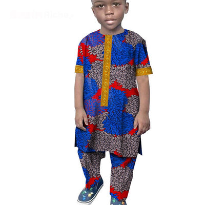 Conjunto Africano de Algodón Estampado - Camiseta y Pantalón - Image 17