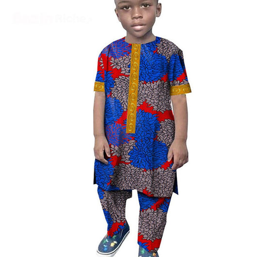 Conjunto Africano de Algodón Estampado - Camiseta y Pantalón - Image 17