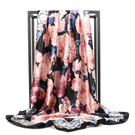 Pañoleta Cuadrada de Seda Simulada - Accesorio Versátil para Cualquier Estilo - Image 4