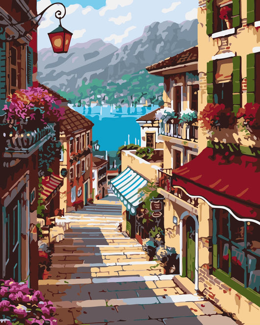 Kit de Pintura al Óleo Digital - Paisaje con Flores - Image 29