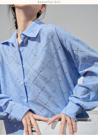 Conjunto Casual de Blusa y Shorts Azul para Mujer - Image 15