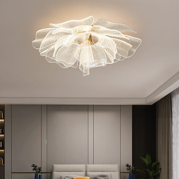 Lámpara de Estudio Floral Acrílica para Dormitorio