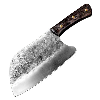 Cuchillo de Cocina Forjado a Mano en Acero Inoxidable con Mango de Madera - Image 5