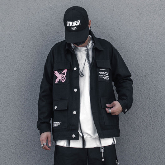 Chaqueta Denim Hip Hop Estampada para Jóvenes - Image 11