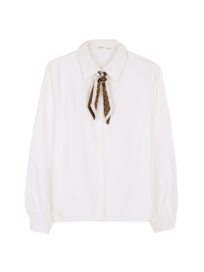 Blusa Blanca con Mangas Abullonadas - Diseño Elegante para Mujer - Image 3