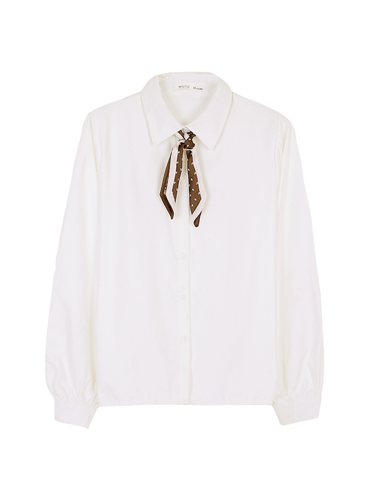 Blusa Blanca con Mangas Abullonadas - Diseño Elegante para Mujer - Image 3