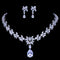 Conjunto de Collar y Aretes de Circón Brillante