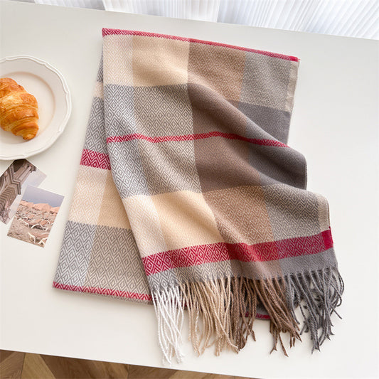 Bufanda Unisex Otoño Invierno con Borlas - Versátil para Cualquier Estilo - Image 2