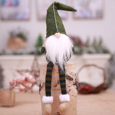 Adorno Navideño Muñeca Anciano Bosque con Gorro Tejido de Copo de Nieve - Image 24