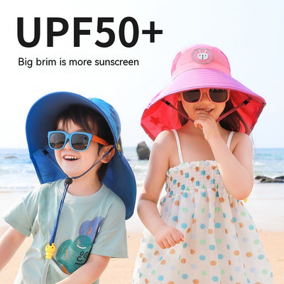 Sombrero de Ala Ancha para Niños - Protección Solar Verano