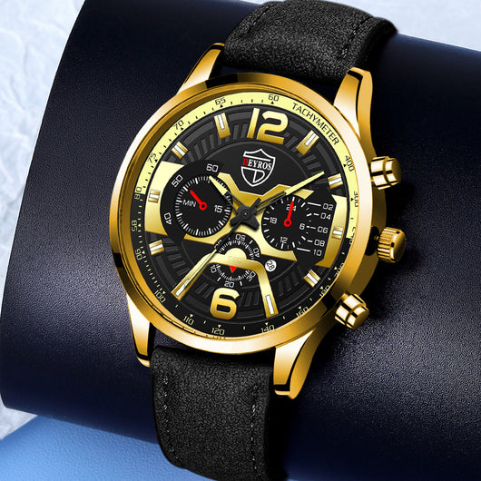 Reloj de Negocios DEYROS para Hombre con Calendario y Movimiento de Cuarzo - Image 9