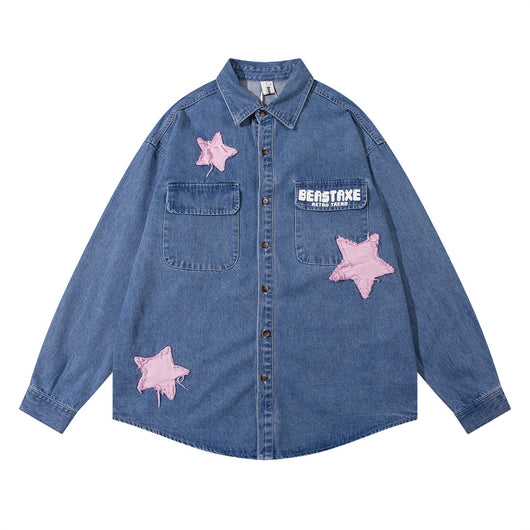 Camisa Denim con Bordado de Estrella de Cinco Puntas - Diseño Personalizado - Image 9