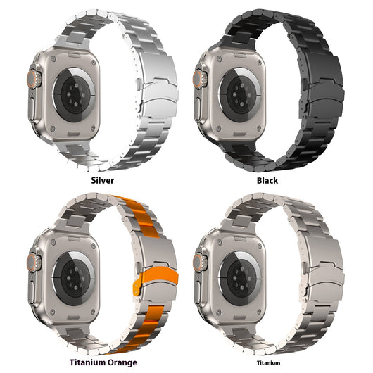 Correa de Titanio Tres Eslabones para Apple Watch S10 - Image 12