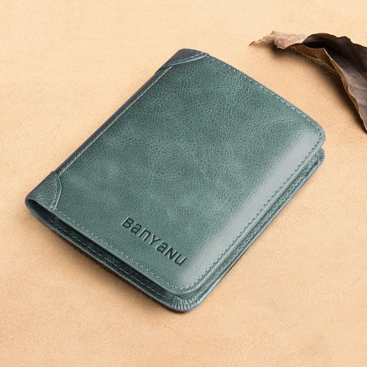 Billetera Vertical Tri-fold de Cuero Mate para Hombre - Image 7