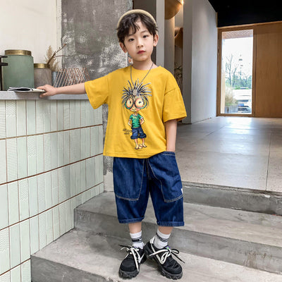 Conjunto Infantil de Dos Piezas con Pantalones Capri Cortos - Image 13